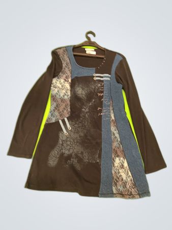 KALISSON Patchwork Denim Mini Dress