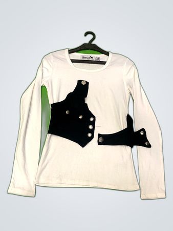Long Sleeve Snap Detail Top