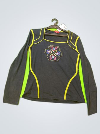 Céline Black Long-Sleeve Printed Blouse