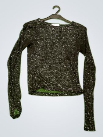 Black Sparkly Long Sleeve Top