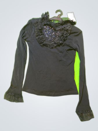 Zara Black Ruffle Blouse