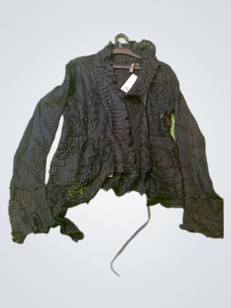 Griffinlin Black Lace Knit Cardigan
