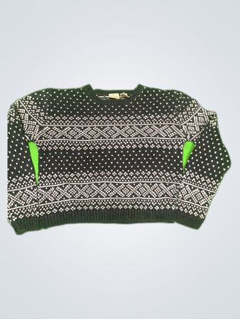 B. Moss Black Fair Isle Knit Sweater