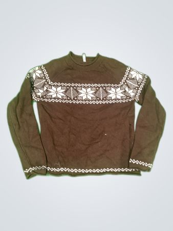 Hanna Andersson Brown Snowflake Knit Sweater