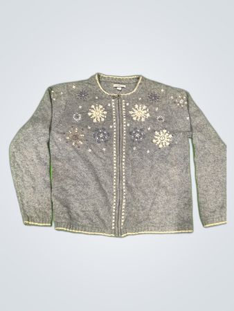Croft & Barrow Snowflake Knit Cardigan