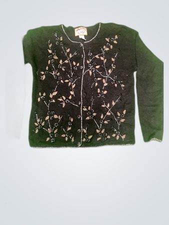 Embroidered Black Sweater