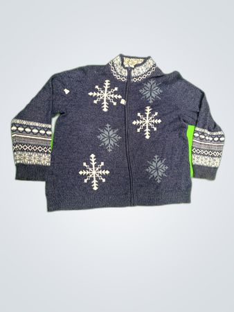 Christopher & Banks Snowflake Knit Cardigan