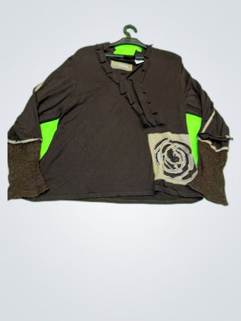 Brown Long Sleeve Blouse