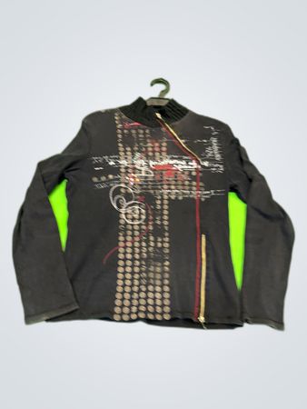 Armand Basi Black Graphic Turtleneck Sweater