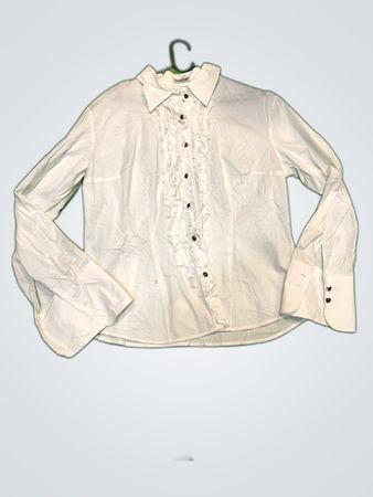 White Ruffle Blouse