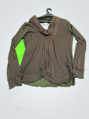 Taifun Brown Ruffle Blouse