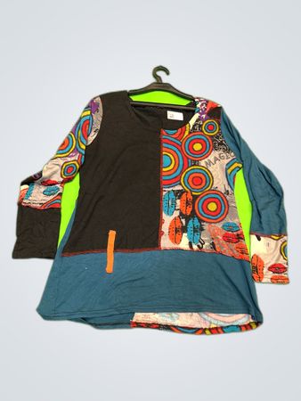 Vêture Mode Printed Long Sleeve Blouse