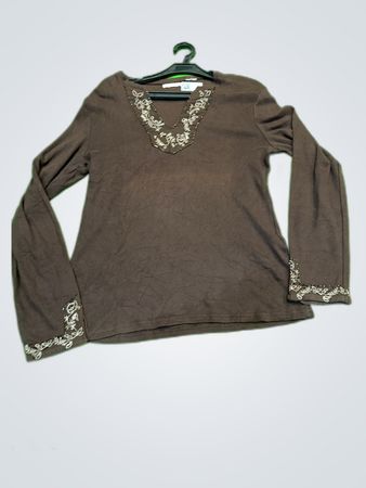 Brown Long Sleeve Top