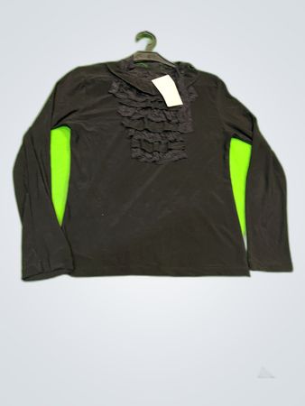 H&M Black Ruffle Blouse