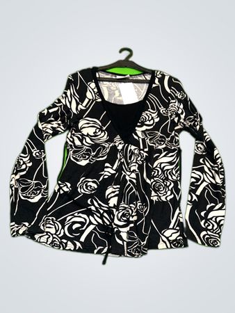 Yessica Printed Wrap Blouse