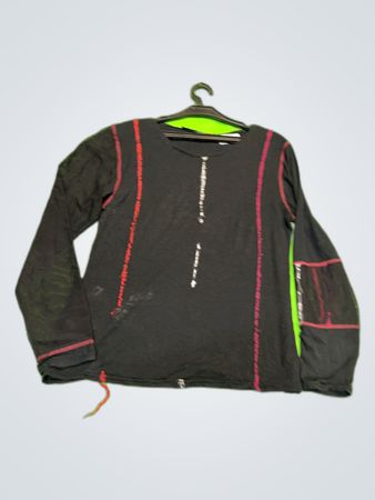 Nana Charme Black Long Sleeve Knit Top