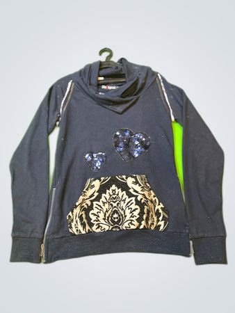 Desigual Embellished Cowl Neck Hoodie