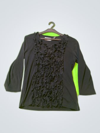 Black Ruffled Blouse