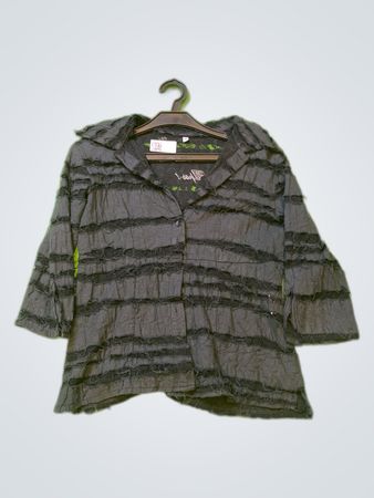 Black Ruffled Top