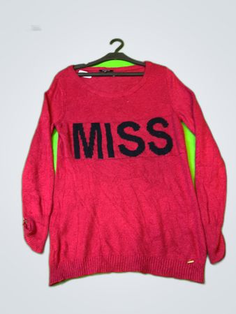Morgan Red Graphic Knit Sweater