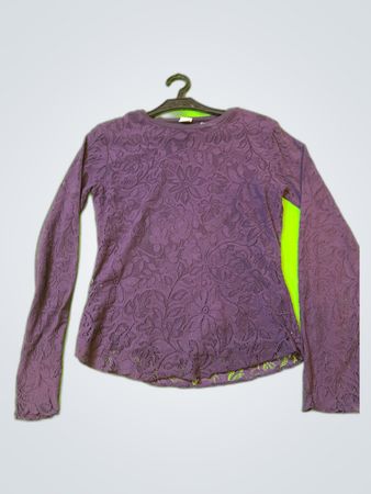 Camila Purple Floral Lace Blouse