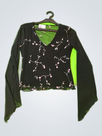 Black Floral Top