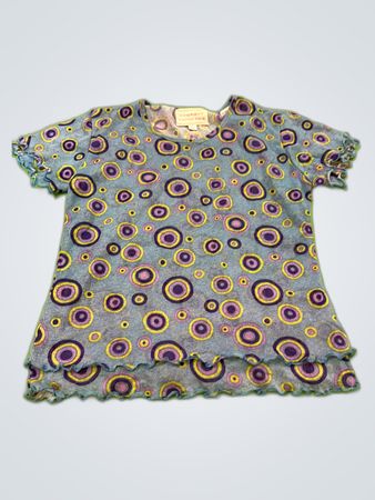 L'Avion Rose Printed Ruffle Top