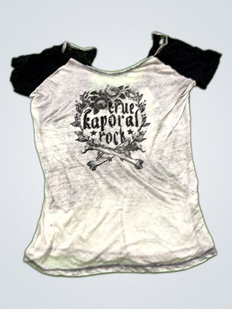 Kaporal Vrai Rock Printed Off-Shoulder Top
