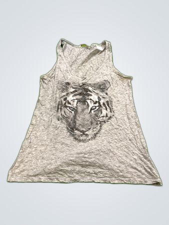 Camaïeu Gray Tiger Print Tank Top