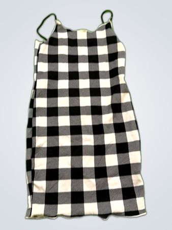 Unbranded Black and White Gingham Mini Dress