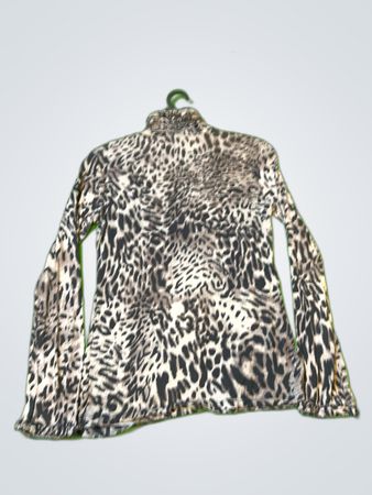 Leopard Print Turtleneck Sweater
