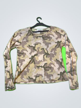 Leone Camo Long Sleeve Knit Top