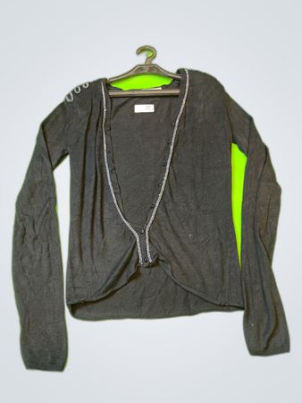 Kookai Black Beaded Knit Cardigan