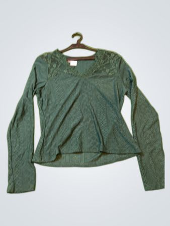 Green Long-Sleeve Top