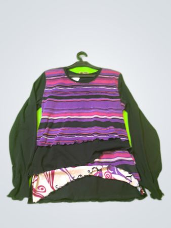 Bonita Layered Striped Knit Top