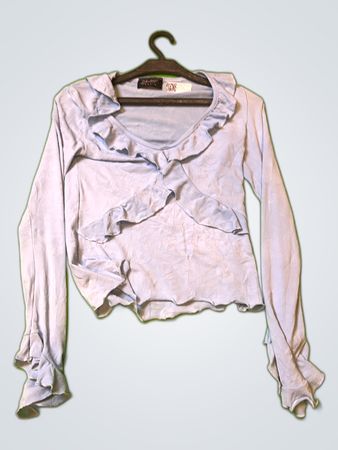 BHATT Paris Light Blue Ruffle Blouse