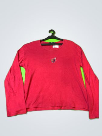 Café de Paris Red Long Sleeve T-Shirt