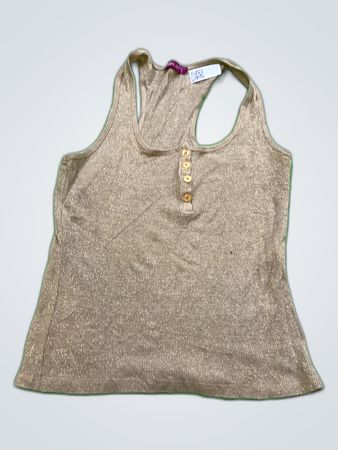 Why Not Paris Metallic Ribbed Tank Top