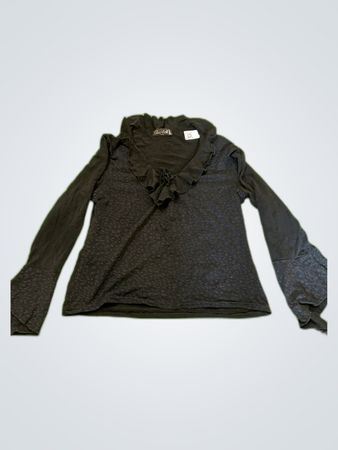 Charbella Paris Black Ruffle Blouse