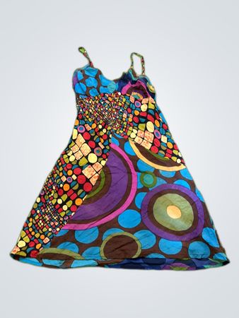 Aler Printed Strap Mini Dress
