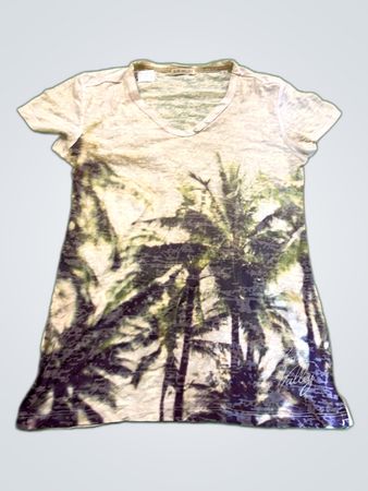Sun Valley Printed Palm Tree V-Neck T-Shirt
