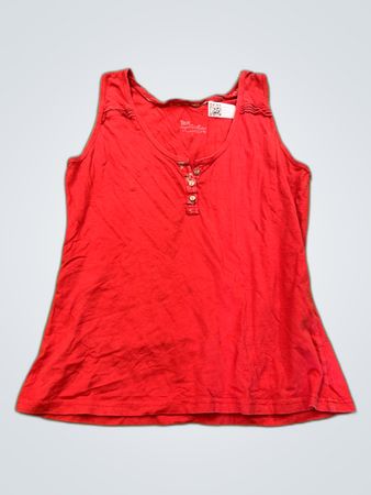 Tex Collection Red V-Neck Tank Top
