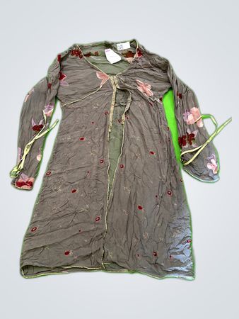 Long-sleeved Floral Dress