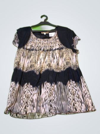 Maksim Paris Printed Ruffle Blouse