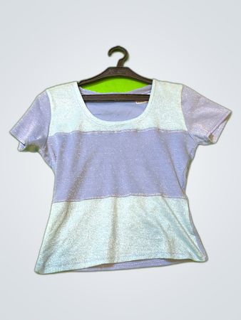 Glittery Color-Block Top