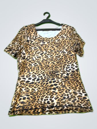 Leopard Print Short Sleeve Top