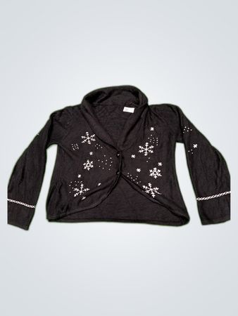 Unbranded Black Snowflake Cardigan