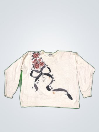 Alfred Dunner Embroidered Knit Sweater