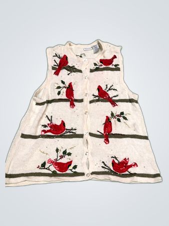 White Stag Knitted Cardinal Cardigan Vest