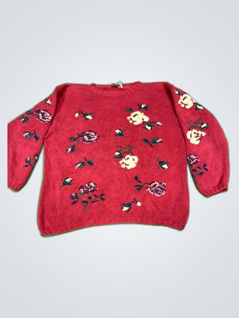 Eddie Bauer Floral Knit Sweater